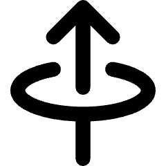 Line Arrow Elipse Up Icon from Core Remix Set
