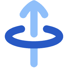 Line Arrow Elipse Up Icon from Flex Flat Set
