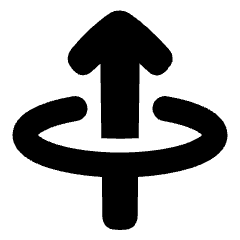 Line Arrow Elipse Up Icon from Plump Solid Set