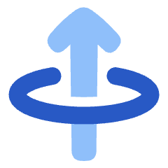 Line Arrow Elipse Up Icon from Plump Flat Set