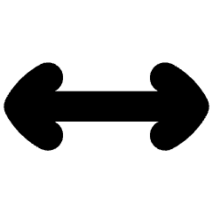 Line Arrow Horizontal Icon from Flex Solid Set