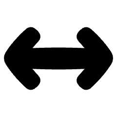 Line Arrow Horizontal Icon from Plump Solid Set
