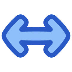 Line Arrow Horizontal Icon from Plump Duo Set
