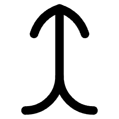 Line Arrow Merge Vertical Icon from Flex Line Set