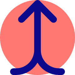 Line Arrow Merge Vertical Icon from Core Pop Set