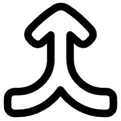 Line Arrow Merge Vertical Icon from Plump Line Set