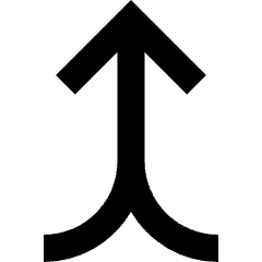 Line Arrow Merge Vertical Icon from Sharp Remix Set