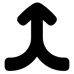 Line Arrow Merge Vertical Icon from Plump Solid Set