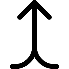 Line Arrow Merge Vertical Icon from Core Line Set
