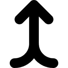 Line Arrow Merge Vertical Icon from Core Solid Set