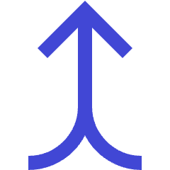 Line Arrow Merge Vertical Icon from Sharp Duo Set