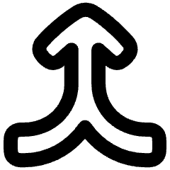 Line Arrow Merge Vertical Icon from Plump Remix Set