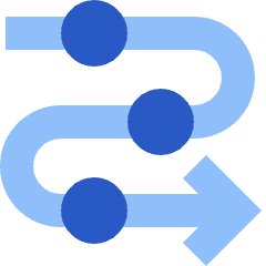 Line Arrow Roadmap Icon from Sharp Flat Set