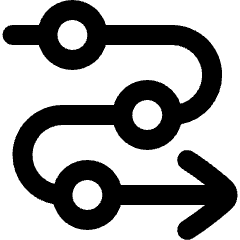 Line Arrow Roadmap Icon from Plump Remix Set