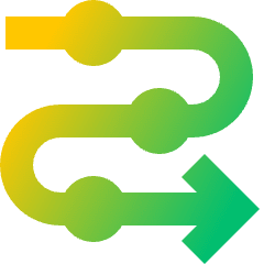 Line Arrow Roadmap Icon from Sharp Gradient Set