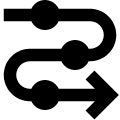 Line Arrow Roadmap Icon from Sharp Remix Set