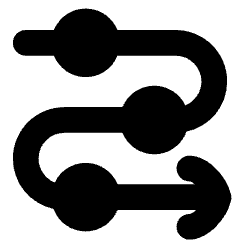 Line Arrow Roadmap Icon from Flex Solid Set