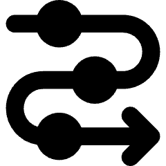 Line Arrow Roadmap Icon from Core Solid Set