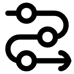 Line Arrow Roadmap Icon from Flex Line Set