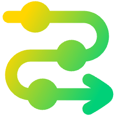 Line Arrow Roadmap Icon from Plump Gradient Set