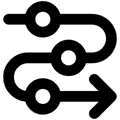 Line Arrow Roadmap Icon from Core Remix Set