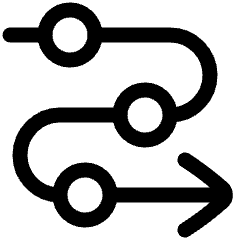 Line Arrow Roadmap Icon from Plump Line Set