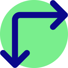 Line Arrow Top Left Corner Icon from Core Pop Set