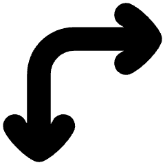 Line Arrow Top Left Corner Icon from Flex Solid Set