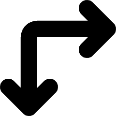 Line Arrow Top Left Corner Icon from Core Solid Set