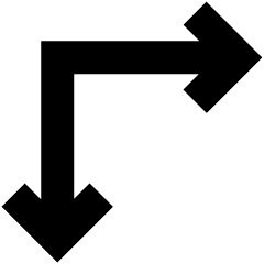 Line Arrow Top Left Corner Icon from Sharp Solid Set