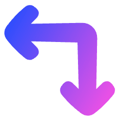 Line Arrow Top Right Corner Icon from Plump Gradient Set