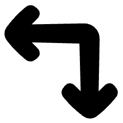 Line Arrow Top Right Corner Icon from Plump Solid Set