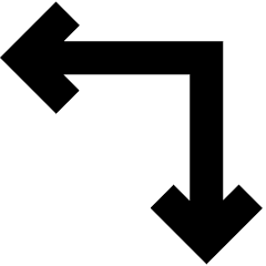 Line Arrow Top Right Corner Icon from Sharp Solid Set