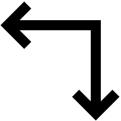 Line Arrow Top Right Corner Icon from Sharp Line Set