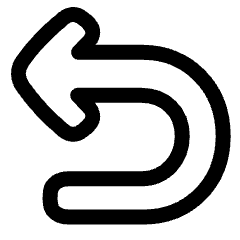 Line Arrow Turn Backward Icon from Plump Line Set