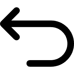 Line Arrow Turn Backward Icon from Core Remix Set