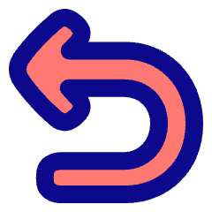 Line Arrow Turn Backward Icon from Plump Pop Set