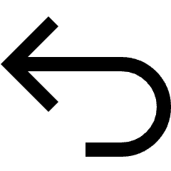 Line Arrow Turn Backward Icon from Sharp Line Set