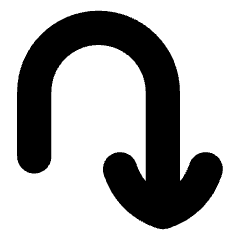 Line Arrow Turn Down Right Icon from Flex Solid Set