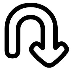 Line Arrow Turn Down Right Icon from Plump Line Set