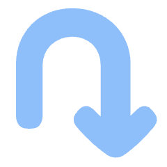 Line Arrow Turn Down Right Icon from Plump Flat Set