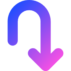 Line Arrow Turn Down Right Icon from Core Gradient Set