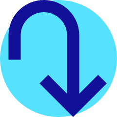 Line Arrow Turn Down Right Icon from Sharp Pop Set