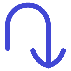 Line Arrow Turn Down Right Icon from Flex Duo Set