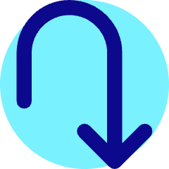 Line Arrow Turn Down Right Icon from Core Pop Set