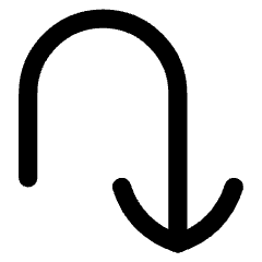Line Arrow Turn Down Right Icon from Flex Line Set