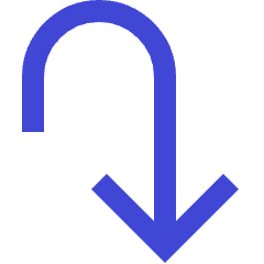 Line Arrow Turn Down Right Icon from Sharp Duo Set