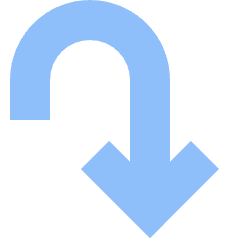 Line Arrow Turn Down Right Icon from Sharp Flat Set