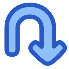 Line Arrow Turn Down Right Icon from Plump Duo Set