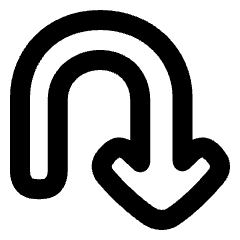 Line Arrow Turn Down Right Icon from Plump Remix Set